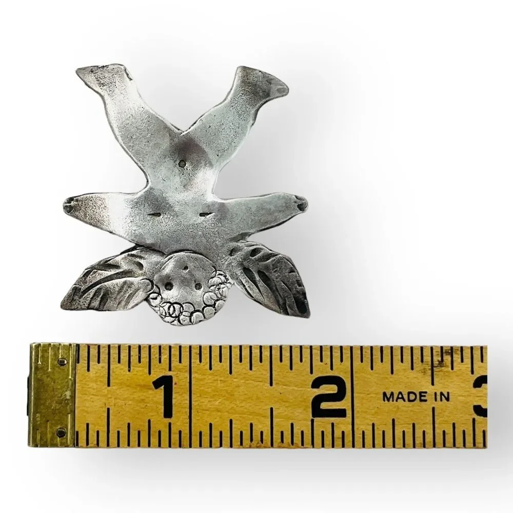 Catherine‎ Maziere Sterling Silver Angel Cherub Brooch Pendant 1.75
